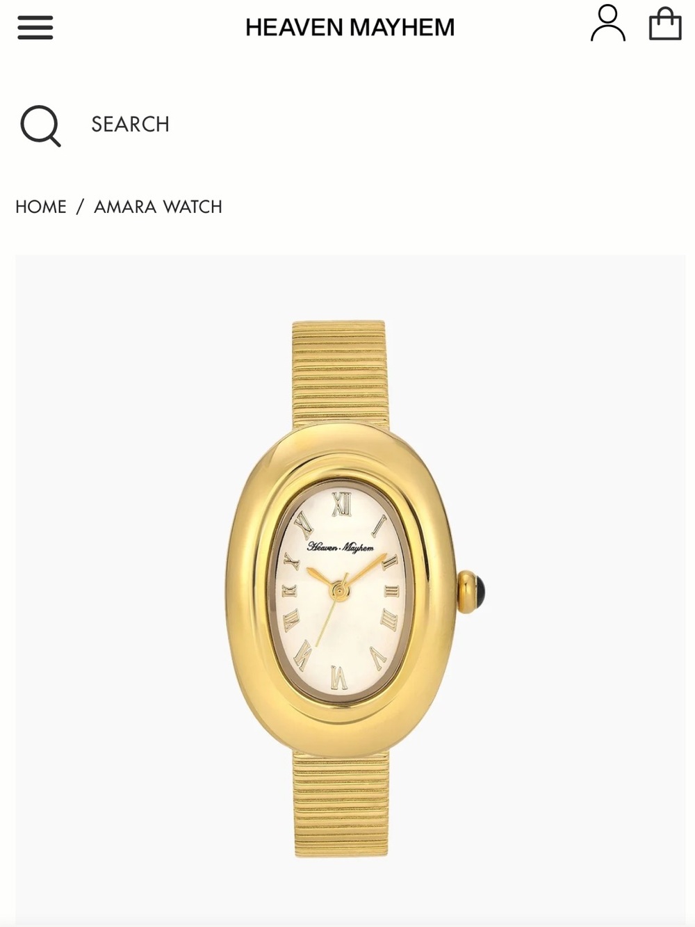 Heaven Mayhem Amara Gold Women's Bracelet Watch